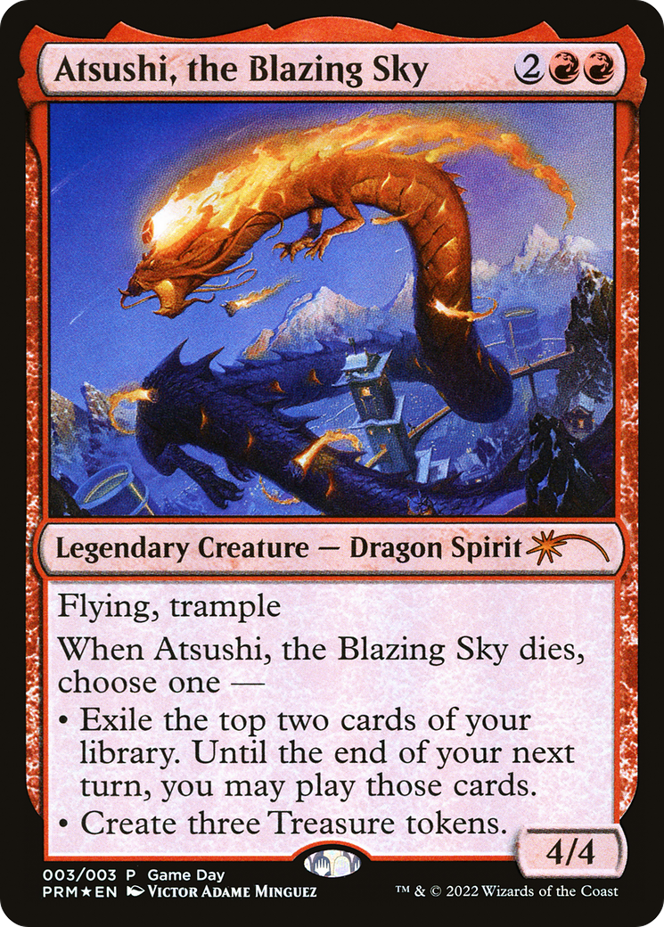 Image of Atsushi, the Blazing Sky (GAME-003) - Wizards Play Network 2022 Foil
