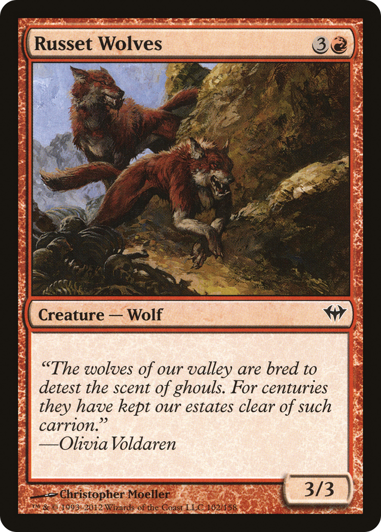 Image of Russet Wolves (DKA-102) - Dark Ascension Foil