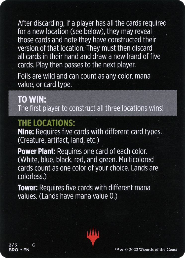 Image of Urza's Blueprints (minigame) // Urza's Blueprints (cont'd) (MBRO-002) - The Brothers' War Minigames Foil