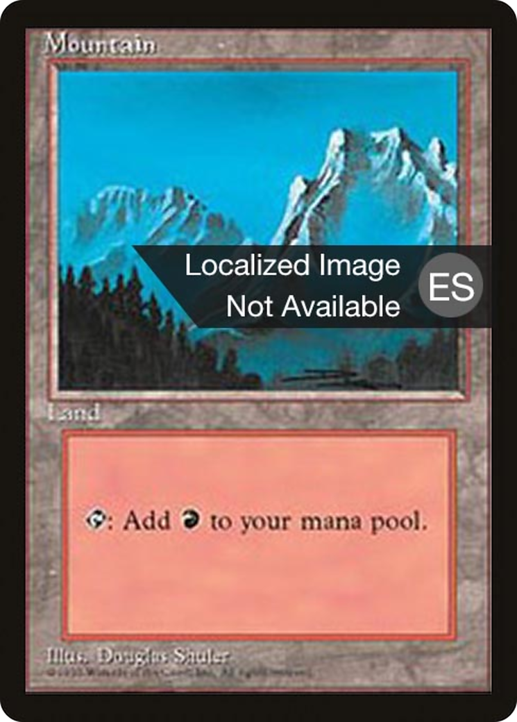 Image of Mountain (B) (4BB-184) - Fourth Edition Foreign Black Border