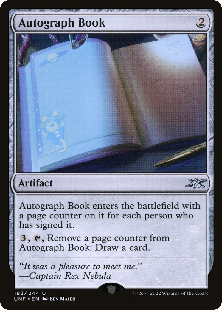 Image of Autograph Book (UNF-183) - Unfinity Foil