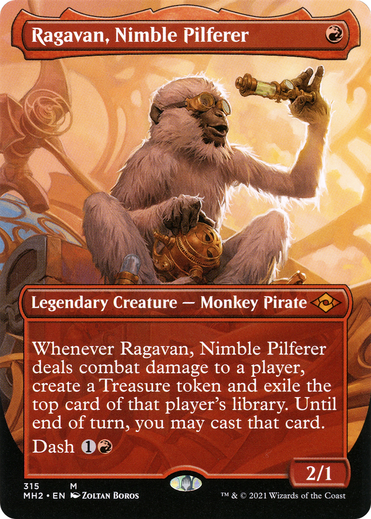 Image of Ragavan, Nimble Pilferer (Borderless) (MH2-315) - Modern Horizons 2 (Borderless) Foil