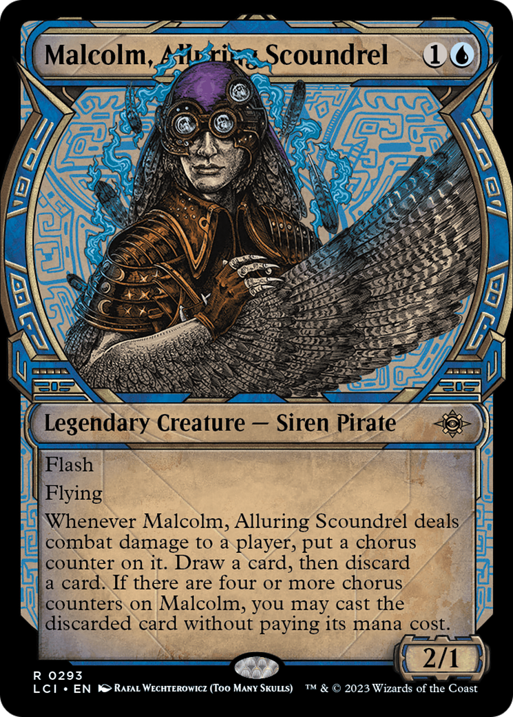 Image of Malcolm, Alluring Scoundrel (Showcase) (LCI-293) - The Lost Caverns of Ixalan: (Showcase) Foil
