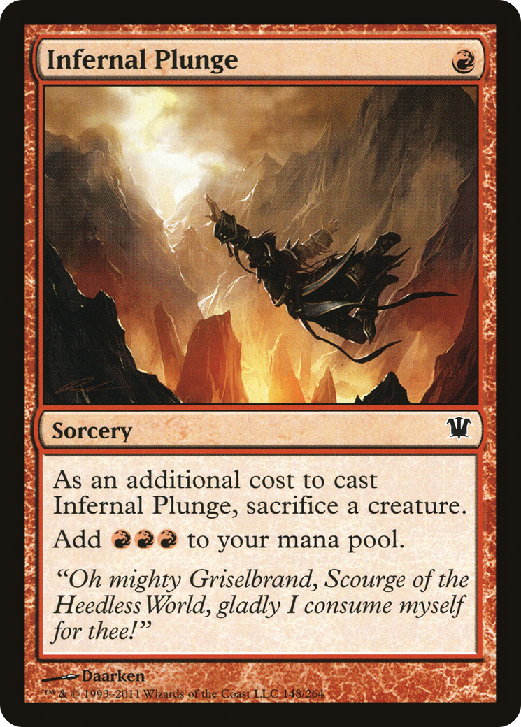 Image of Infernal Plunge (ISD-148) - Innistrad Foil