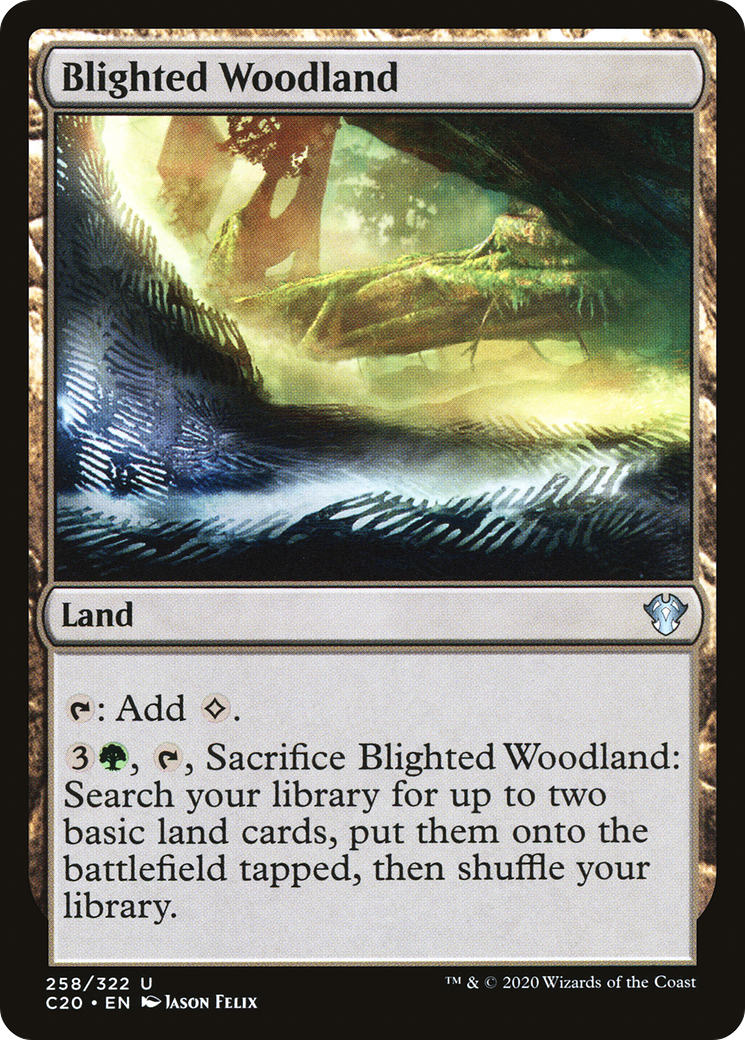 Image of Blighted Woodland (C20-258) - Commander 2020