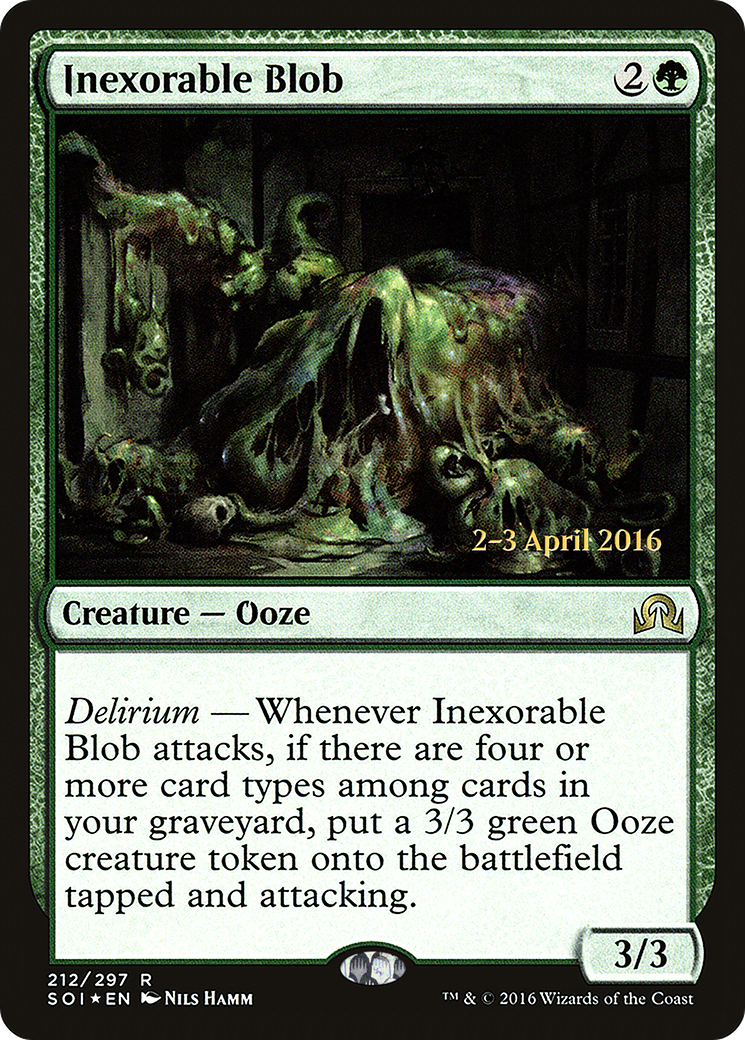 Image of Inexorable Blob (PRE-212S) - Shadows over Innistrad Promos Foil