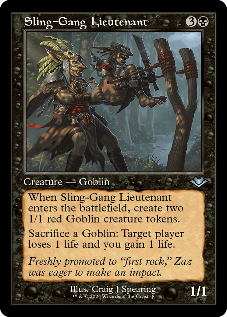 Image of Sling-Gang Lieutenant (Retro Frame) (MH1-008) - Modern Horizons 1 Timeshifts