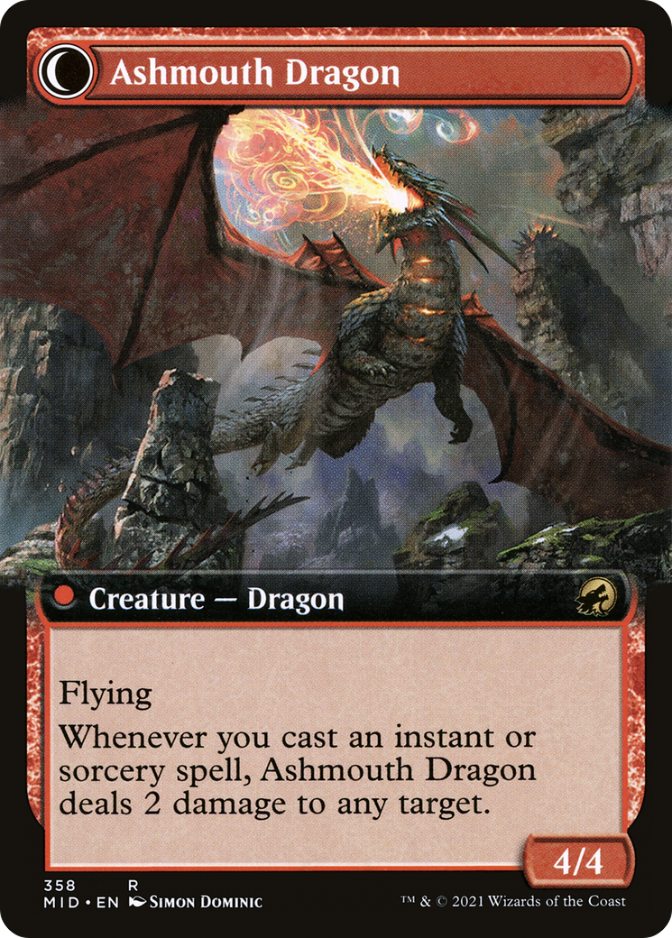 Image of Smoldering Egg (Extended Art) (MID-358) - Innistrad: Midnight Hunt: (Extended Art, Double Faced Transform)