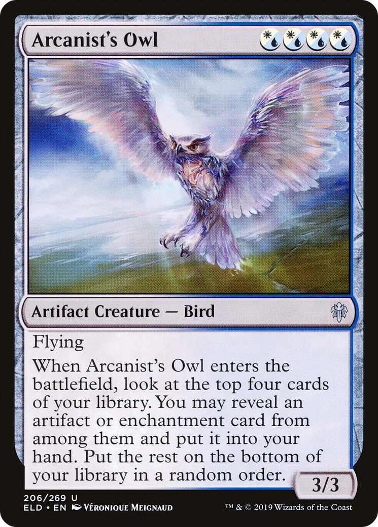 Image of Arcanist's Owl (ELD-206) - Throne of Eldraine