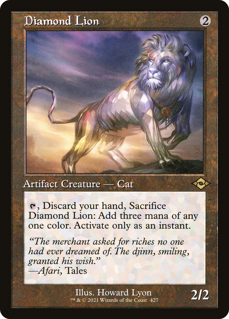 Image of Diamond Lion (Retro Frame) (MH2-427) - Modern Horizons 2