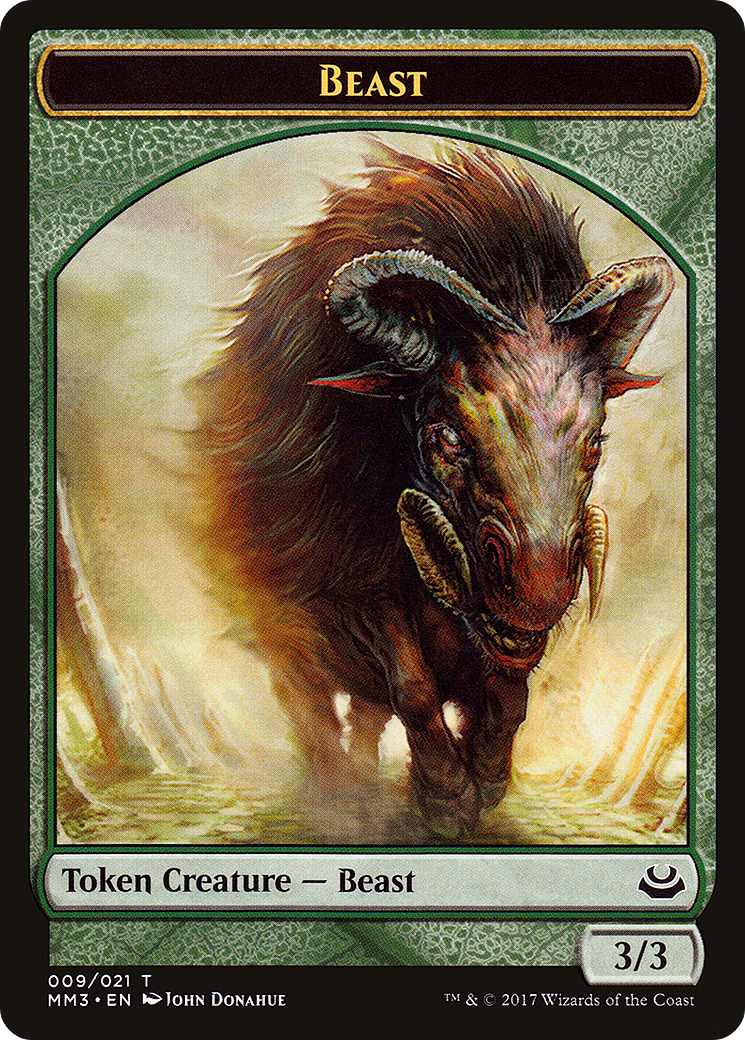 Image of Beast Token (3/3) (MM3-009) - Modern Masters 2017 Tokens