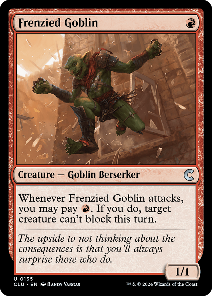 Image of Frenzied Goblin (CLU-135) - Ravnica: Clue Edition