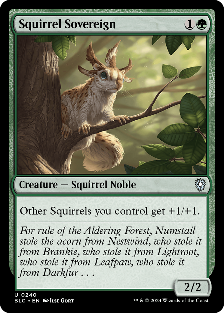 Image of Squirrel Sovereign (BLC-240) - Bloomburrow Commander