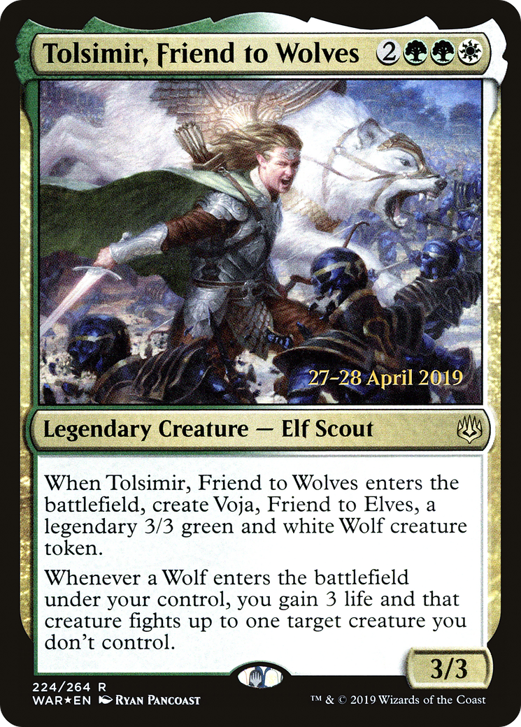 Image of Tolsimir, Friend to Wolves (PRE-224S) - War of the Spark Promos Foil