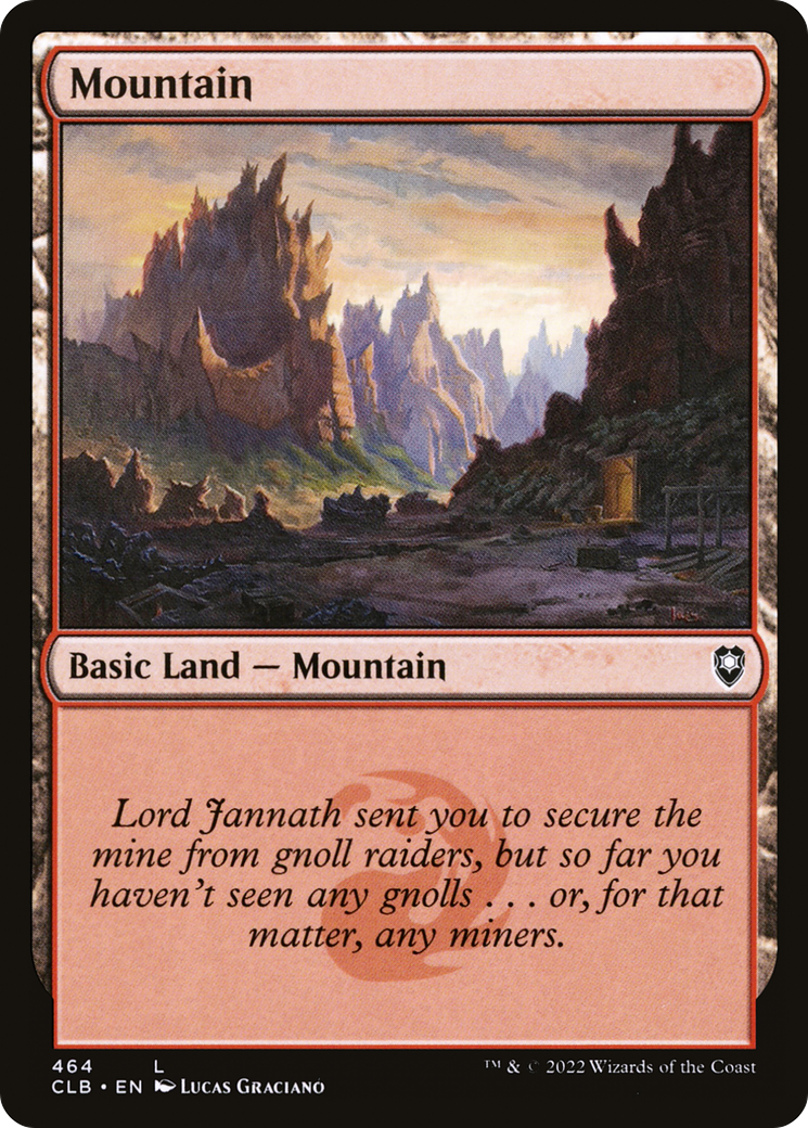 Image of Mountain (464) (CLB-464) - Commander Legends: Battle for Baldur's Gate Foil