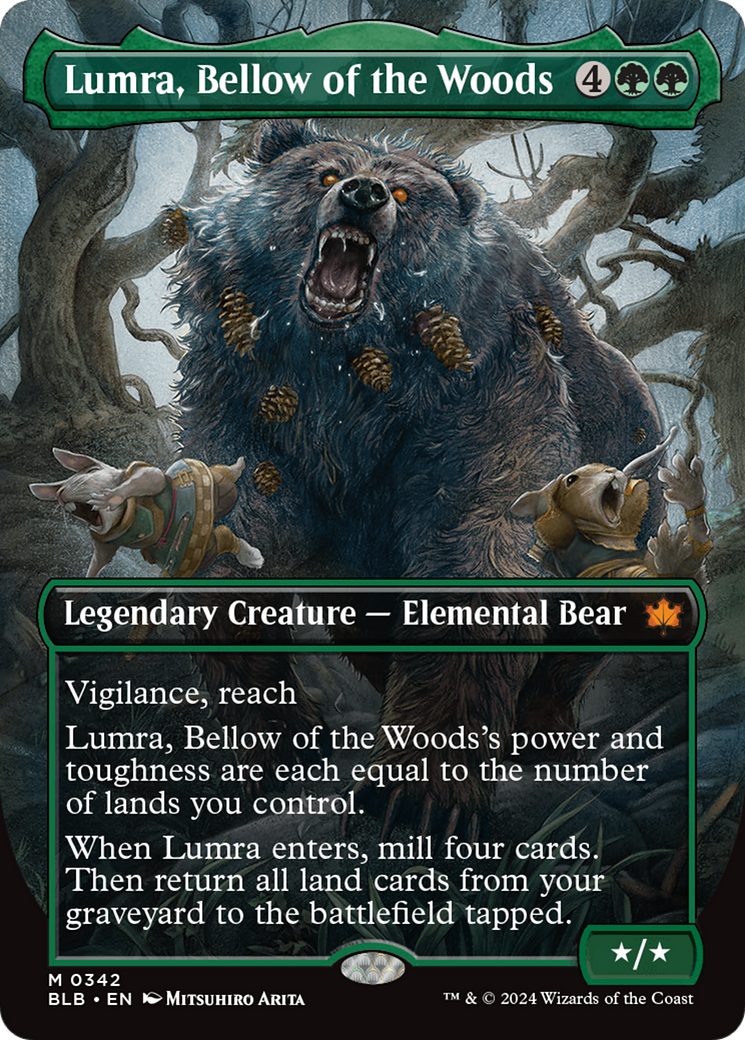 Image of Lumra, Bellow of the Woods (Borderless) (0342) (BLB-342) - Bloomburrow (Borderless)