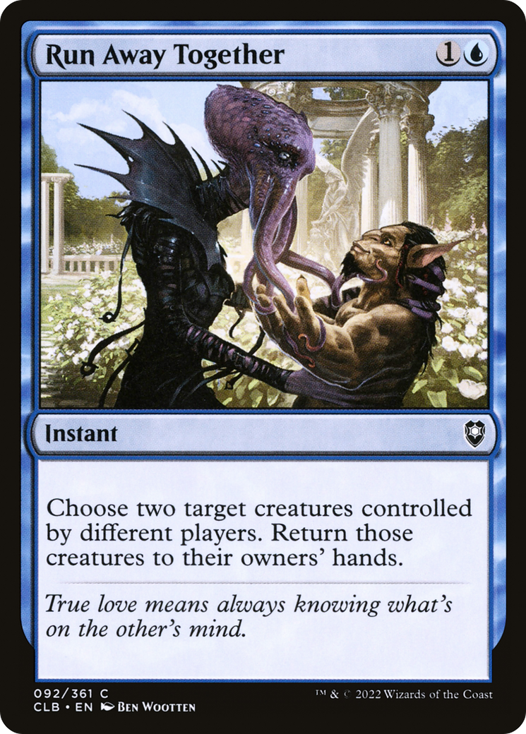Image of Run Away Together (CLB-092) - Commander Legends: Battle for Baldur's Gate Foil