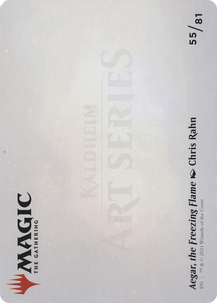 Image of Aegar, the Freezing Flame // Aegar, the Freezing Flame (ASKHM-055) - Art Series: Kaldheim (Borderless) Foil