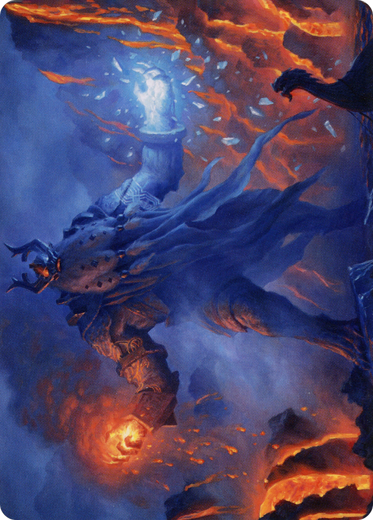 Image of Aegar, the Freezing Flame // Aegar, the Freezing Flame (ASKHM-055) - Art Series: Kaldheim (Borderless) Foil