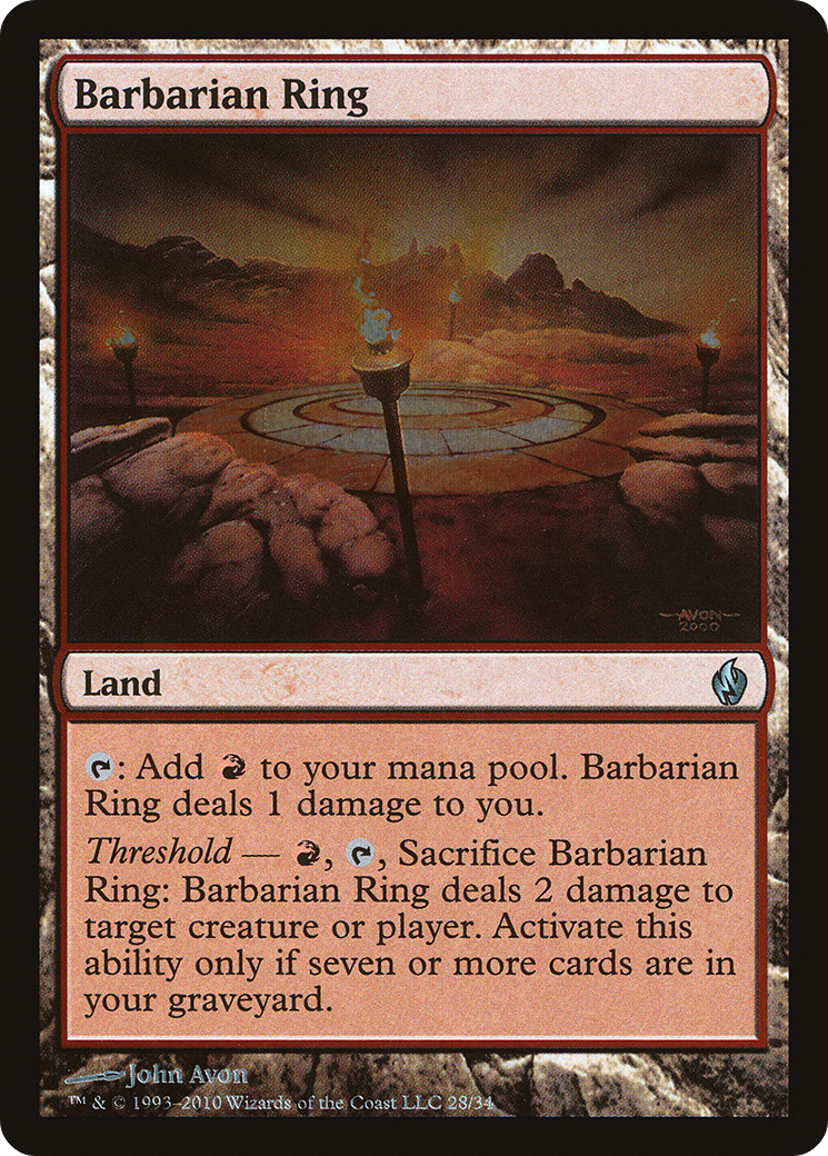 Image of Barbarian Ring (PD2-028) - Premium Deck Series: Fire and Lightning Foil