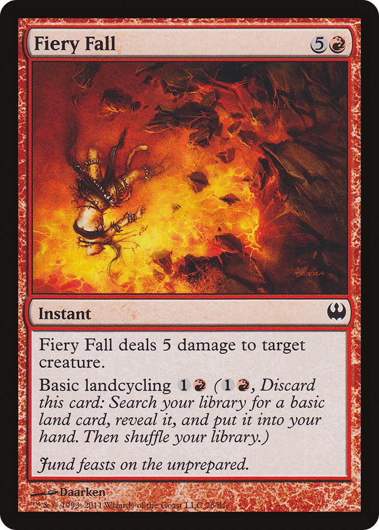 Image of Fiery Fall (DDG-076) - Duel Decks: Knights vs. Dragons