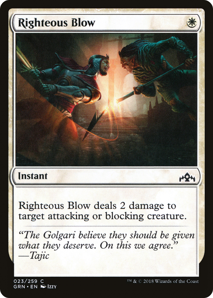 Image of Righteous Blow (GRN-023) - Guilds of Ravnica