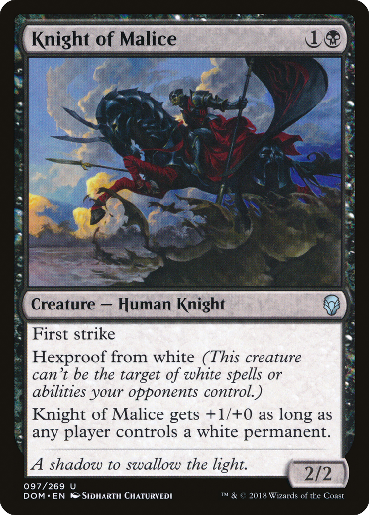 Image of Knight of Malice (DOM-097) - Dominaria Foil