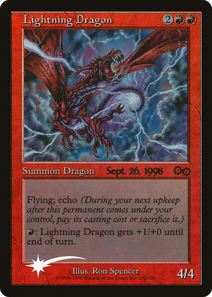 Image of Lightning Dragon (PRE-004) - Urza's Saga Promos Foil