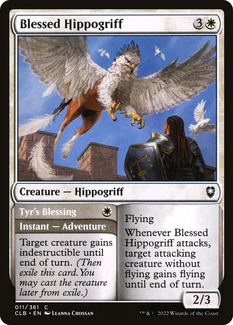 Image of Blessed Hippogriff (CLB-011) - Commander Legends: Battle for Baldur's Gate Foil