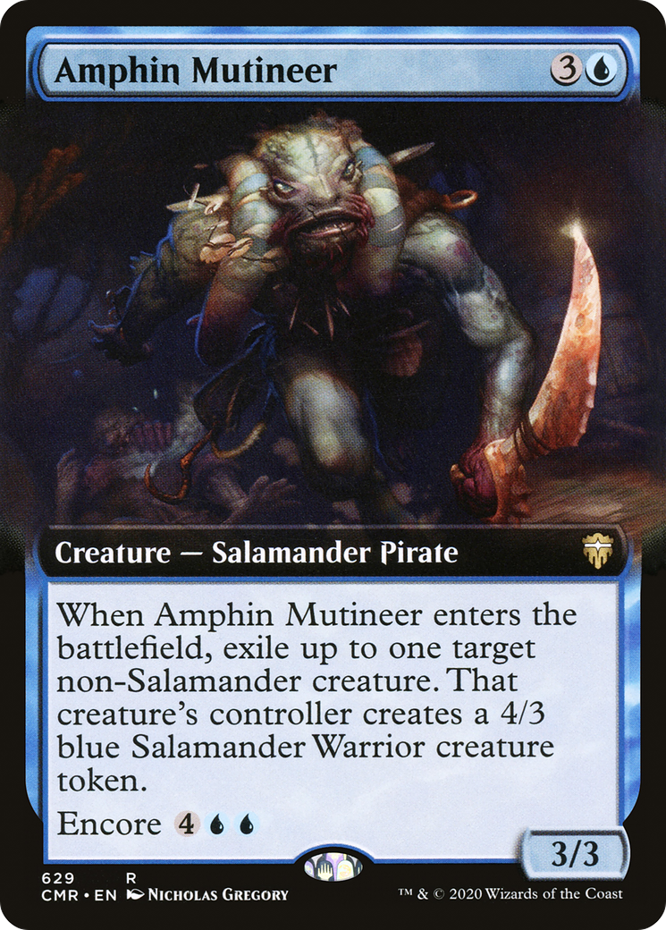 Image of Amphin Mutineer (Extended Art) (CMR-629) - Commander Legends: (Extended Art) Foil