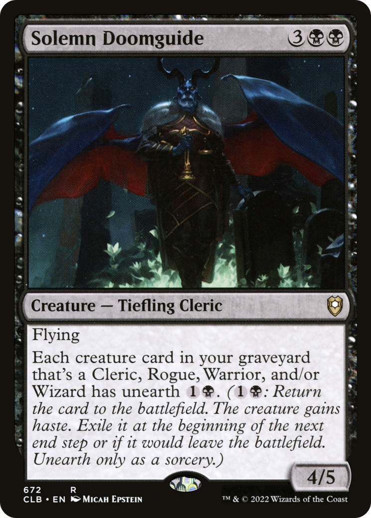 Image of Solemn Doomguide (CLB-672) - Commander Legends: Battle for Baldur's Gate
