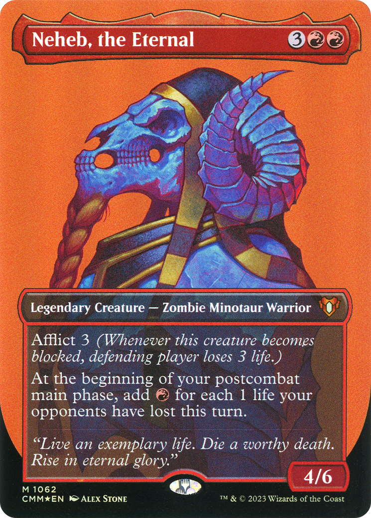 Image of Neheb, the Eternal (Textured Foil) (CMM-1062) - Commander Masters (Borderless) Foil