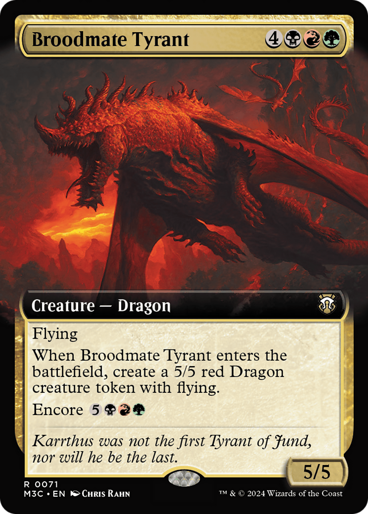 Image of Broodmate Tyrant (Extended Art) (M3C-071) - Modern Horizons 3 Commander: (Extended Art)