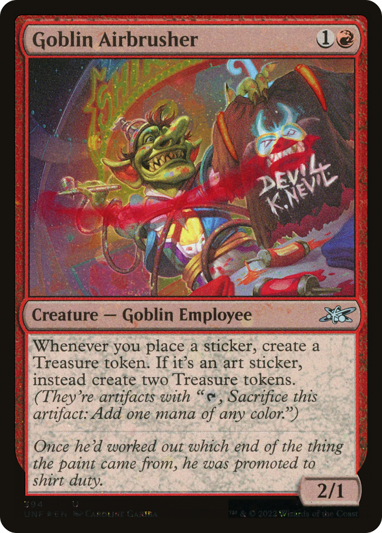 Image of Goblin Airbrusher (Galaxy Foil) (UNF-394) - Unfinity Foil