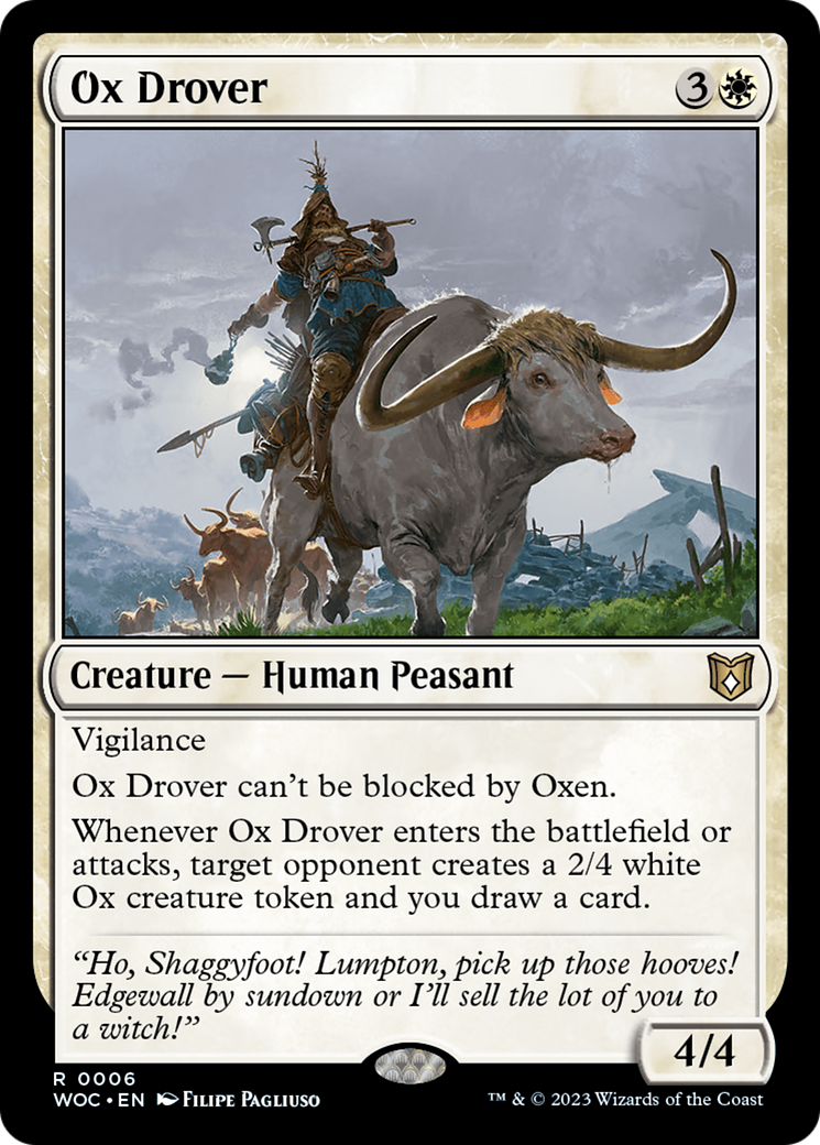 Image of Ox Drover (WOC-006) - Wilds of Eldraine Commander