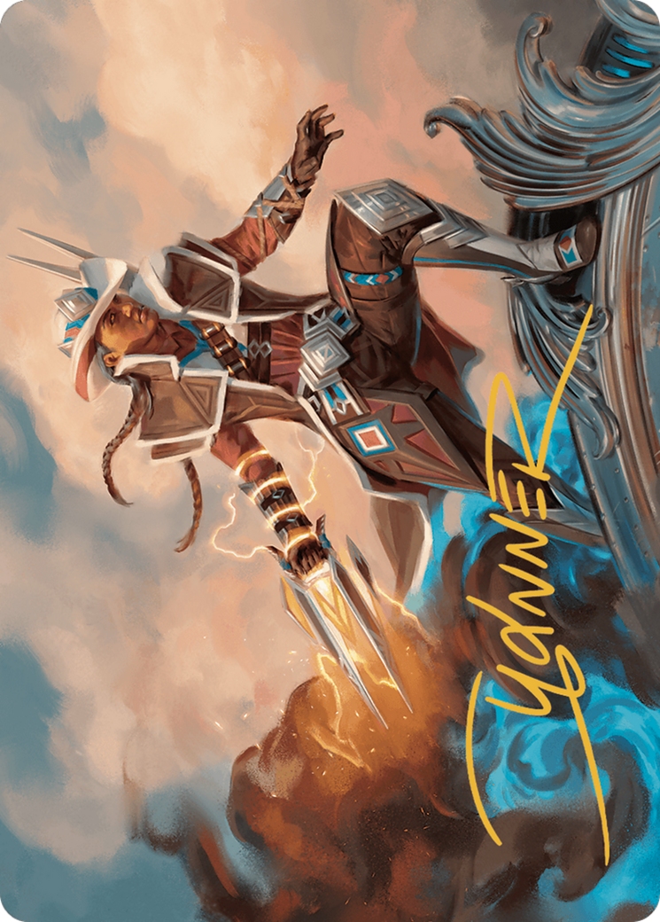 Image of Annie Flash, the Veteran // Annie Flash, the Veteran (AOTJ-017) - Outlaws of Thunder Junction Art Series (Borderless)