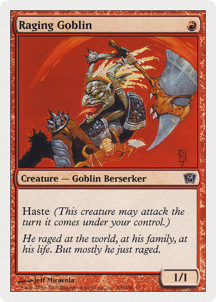 Image of Raging Goblin (9ED-209★) - 9th Edition Foil