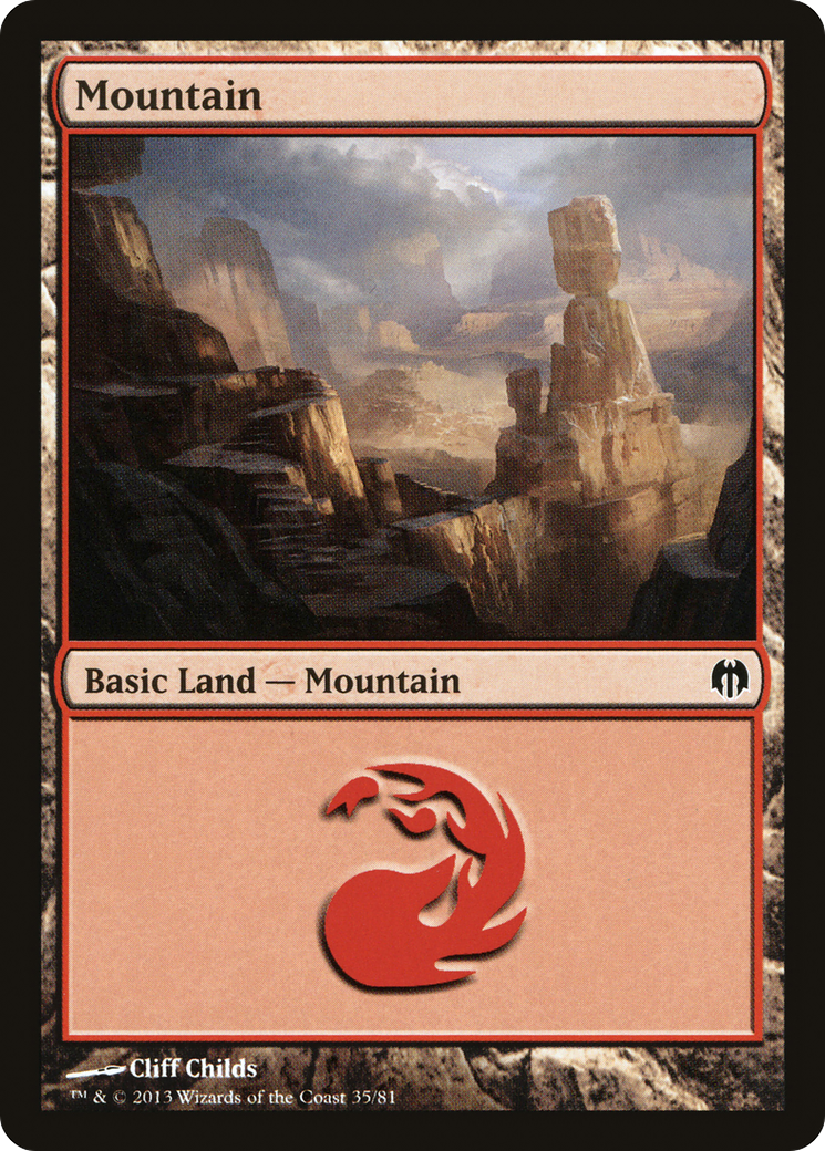 Image of Mountain (35) (DDL-035) - Duel Decks: Heroes vs. Monsters