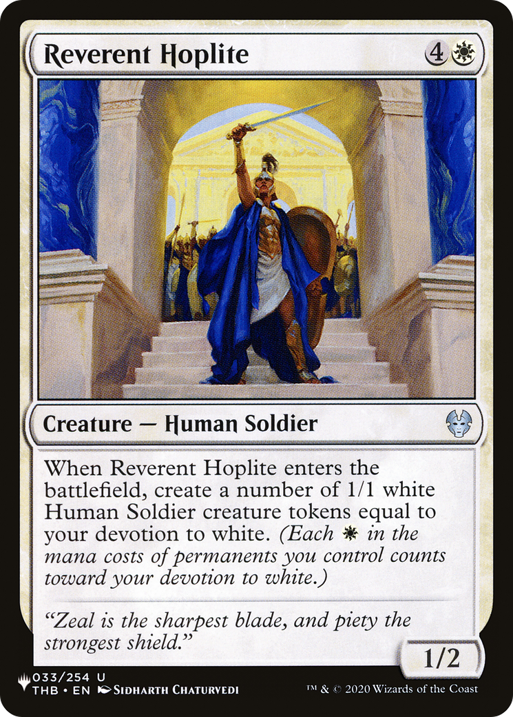 Image of Reverent Hoplite (LIST-THB-33) - The List