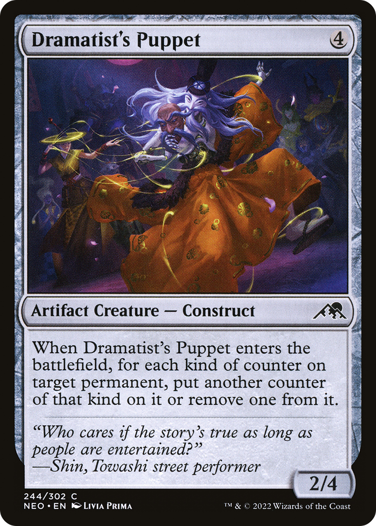 Image of Dramatist's Puppet (NEO-244) - Kamigawa: Neon Dynasty Foil