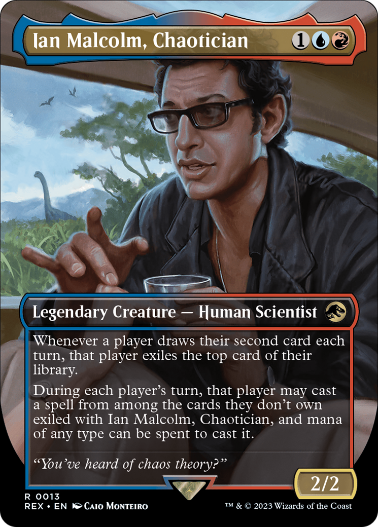 Image of Ian Malcolm, Chaotician (Borderless) (REX-013) - Jurassic World Collection (Borderless)