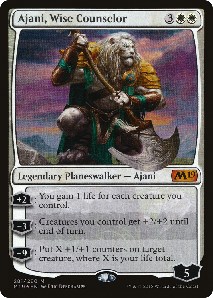 Image of Ajani, Wise Counselor (M19-281) - Core Set 2019 Foil