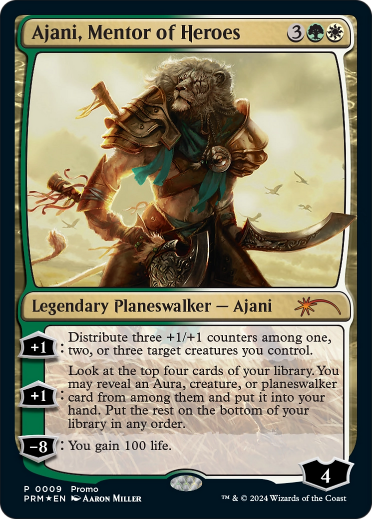 Image of Ajani, Mentor of Heroes (Deluxe Commander Kit) (UMP-009) - Media and Collaboration Promos Foil