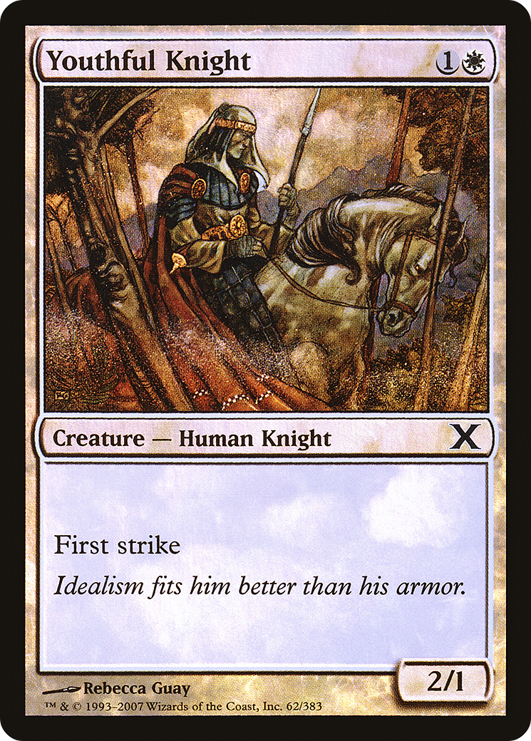 Image of Youthful Knight (10E-62★) - Tenth Edition Foil