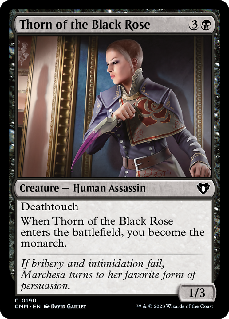 Image of Thorn of the Black Rose (CMM-190) - Commander Masters Foil
