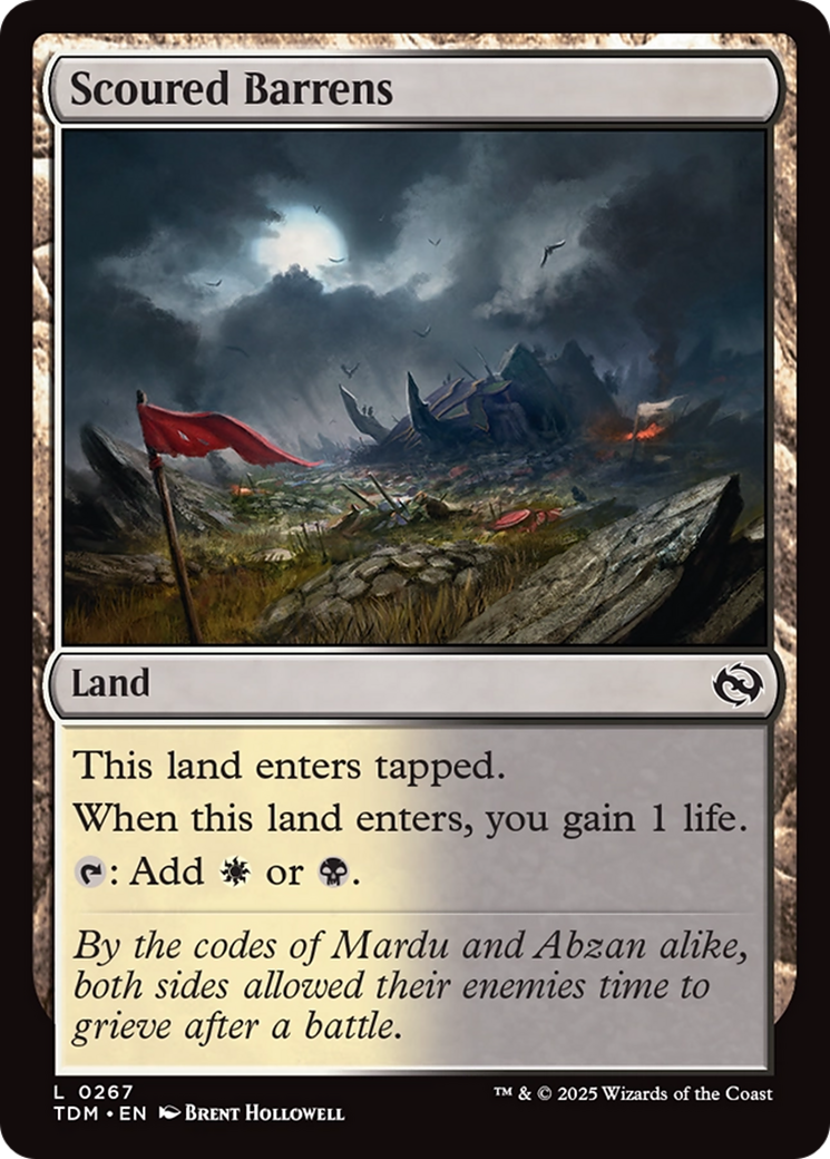 Image of Scoured Barrens (TDM-267) - Tarkir: Dragonstorm Foil