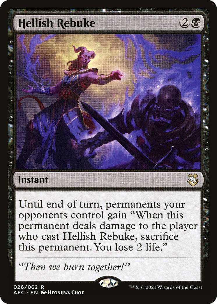 Image of Hellish Rebuke (AFC-026) - Forgotten Realms Commander