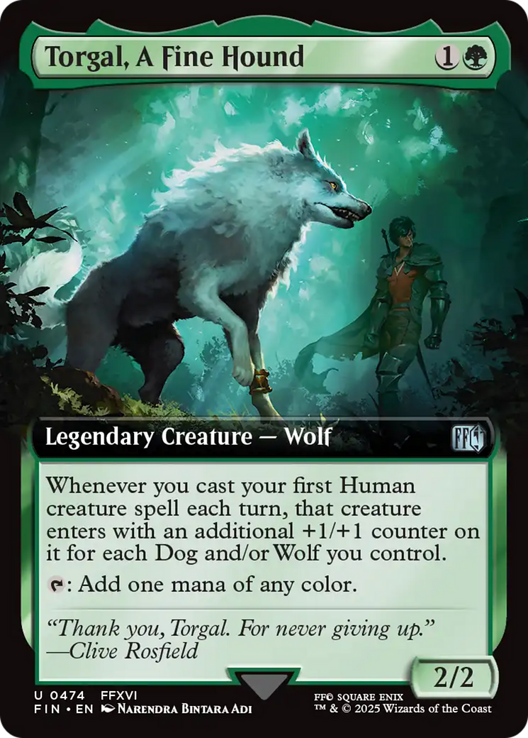 Image of Torgal, A Fine Hound (Extended Art) (FIN-474) - FINAL FANTASY: (Extended Art) Foil