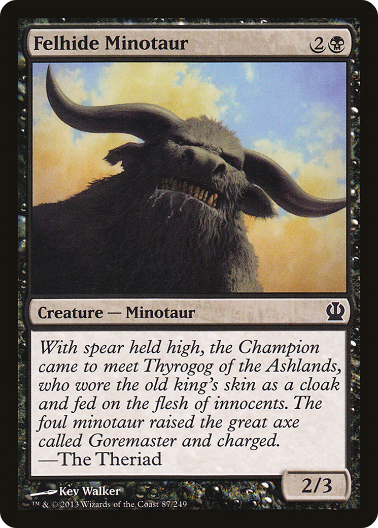 Image of Felhide Minotaur (THS-087) - Theros Foil