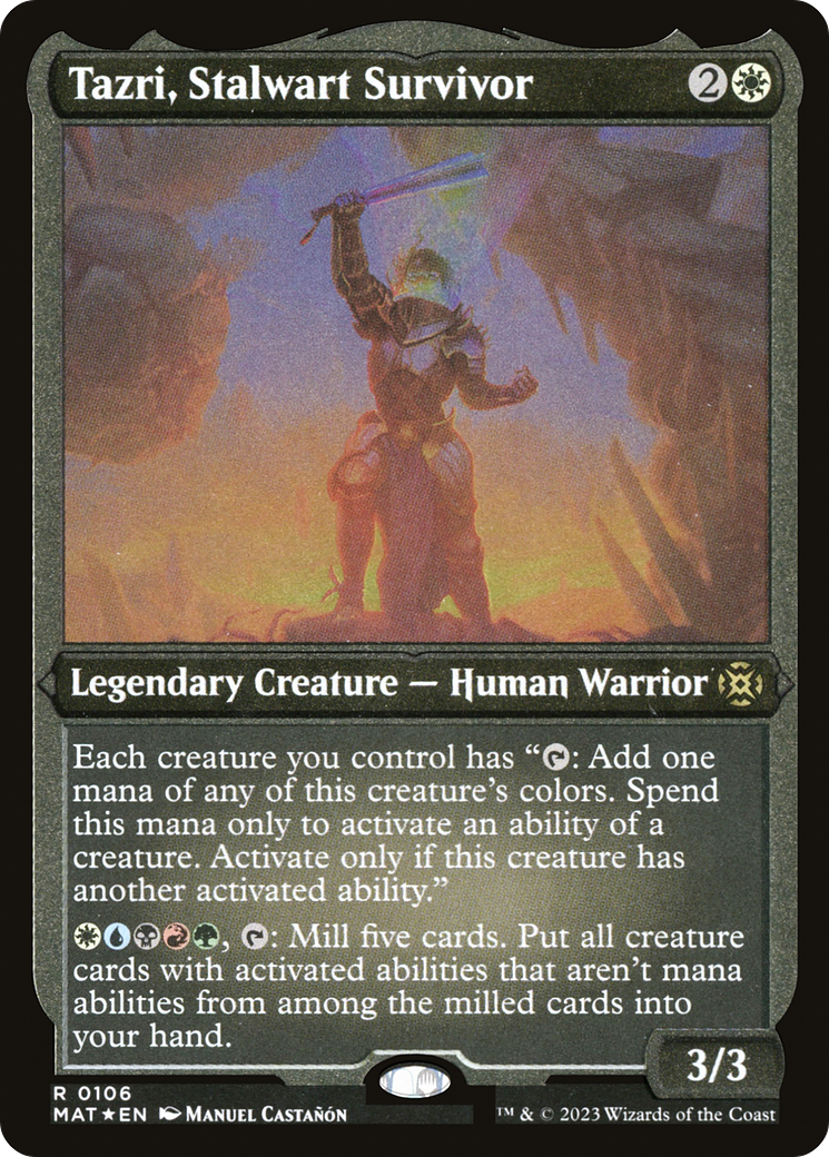 Image of Tazri, Stalwart Survivor (MAT-106) - March of the Machine: The Aftermath Etched Foil